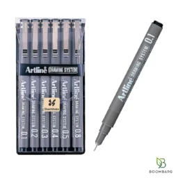 راپید آرت‌لاین Drawing System مشکی در ضخامت‌های مختلف - بومبرگ