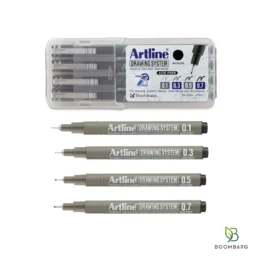 ست 4 عددی راپید آرت‌لاین Drawing System شامل 0.1، 0.3، 0.5 و 0.7 میلی‌متر - بومبرگ
