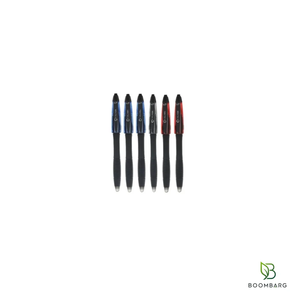 خودکار ژله‌ای سی کلاس مدل Wave نوک 0.7 میلی‌متر در رنگ‌های آبی، مشکی و قرمز - بومبرگ