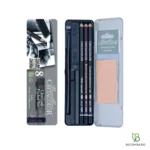 ست زغال طراحی 8 عددی کرتاکالر Charcoal Pocket Set کد 460 08 - بومبرگ