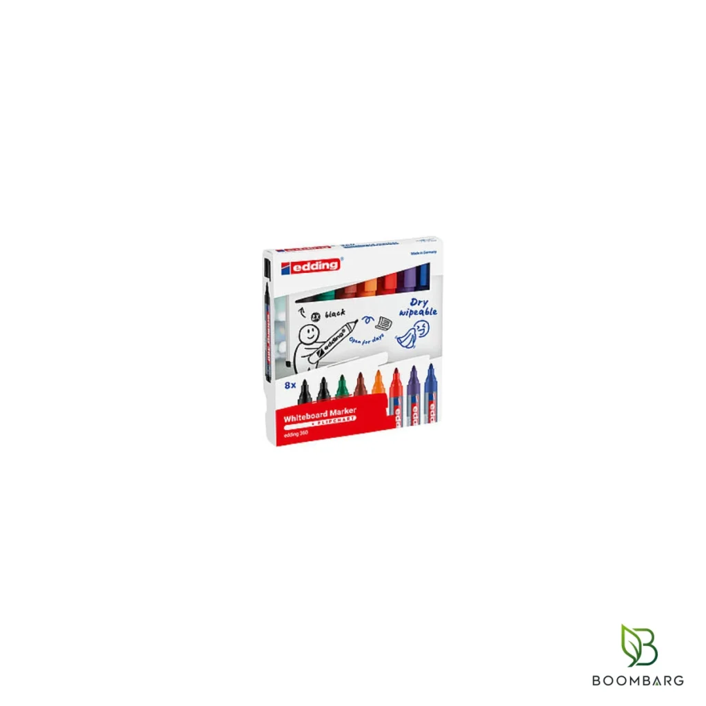 ماژیک وایت برد ادینگ 360 نوک گرد 1.5 تا 3 میلی‌متر در هشت رنگ