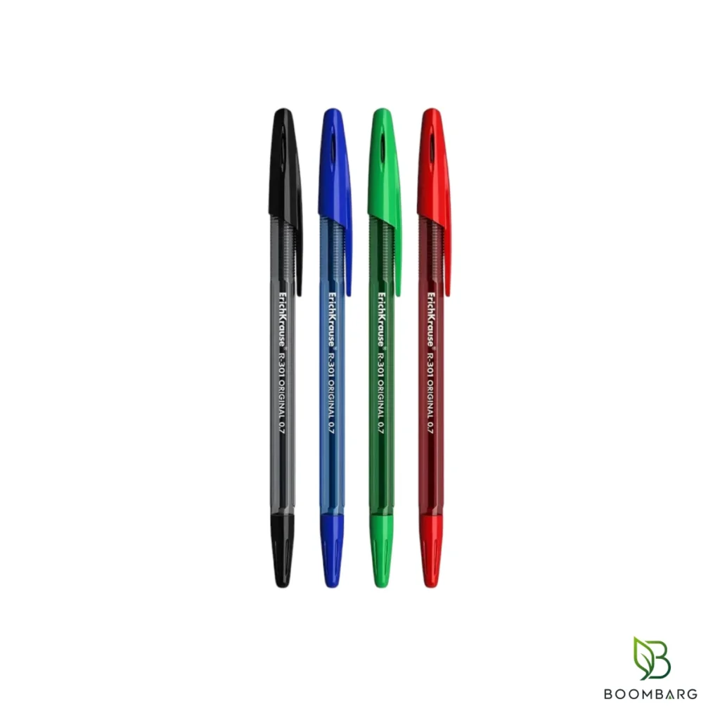 خودکار اریک کراوزه مدل R-301 Stick&Grip Original 0.7 نوک 0.7 میلی‌متر در چهار رنگ آبی، مشکی، قرمز و سبز - بومبرگ