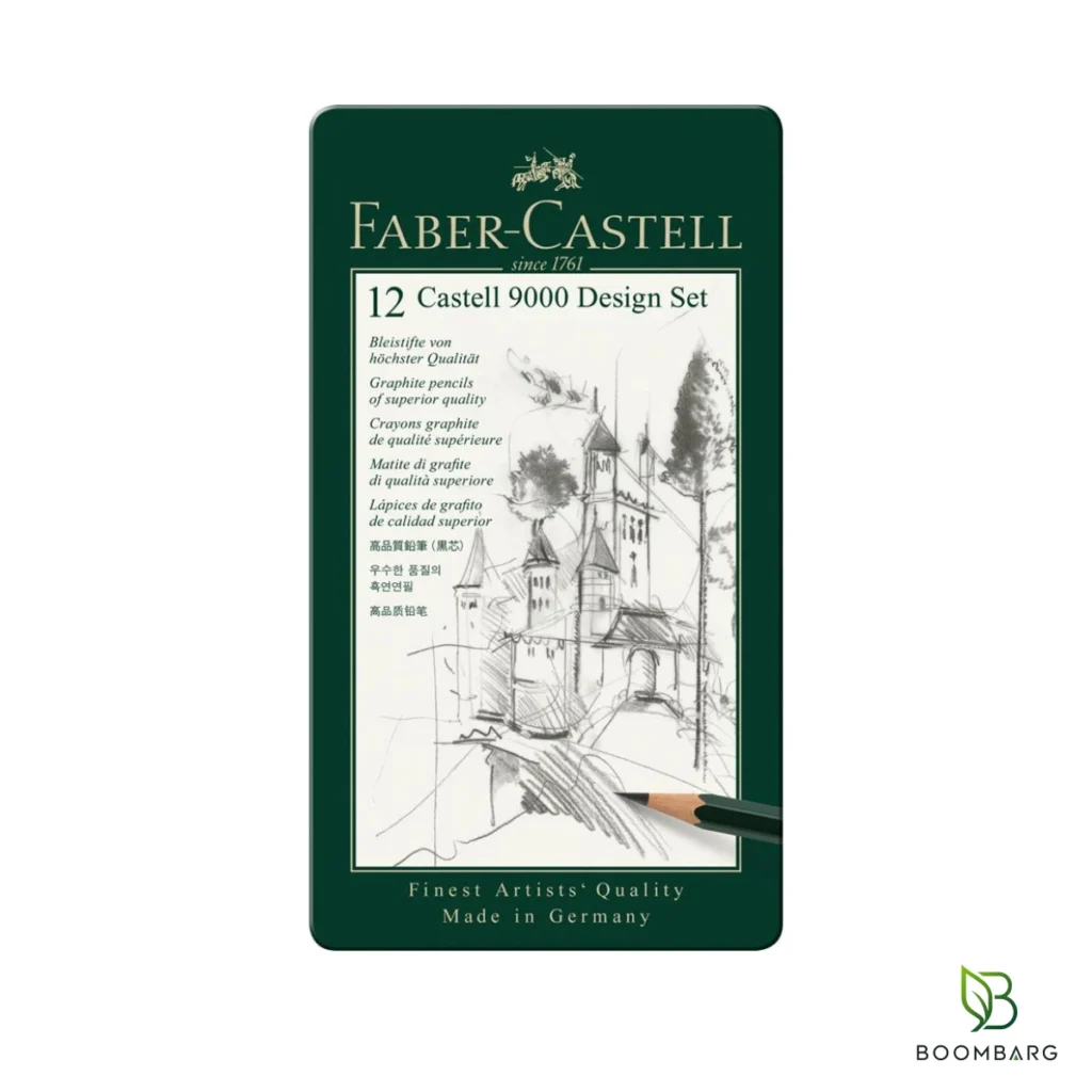 ست مداد طراحی فابر کاستل Castell 9000 Design Set جعبه فلزی 12 عددی - بومبرگ