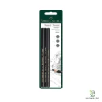 ست 3 عددی مداد زغال طبیعی فابر کاستل Pitt کد 117498 - بومبرگ
