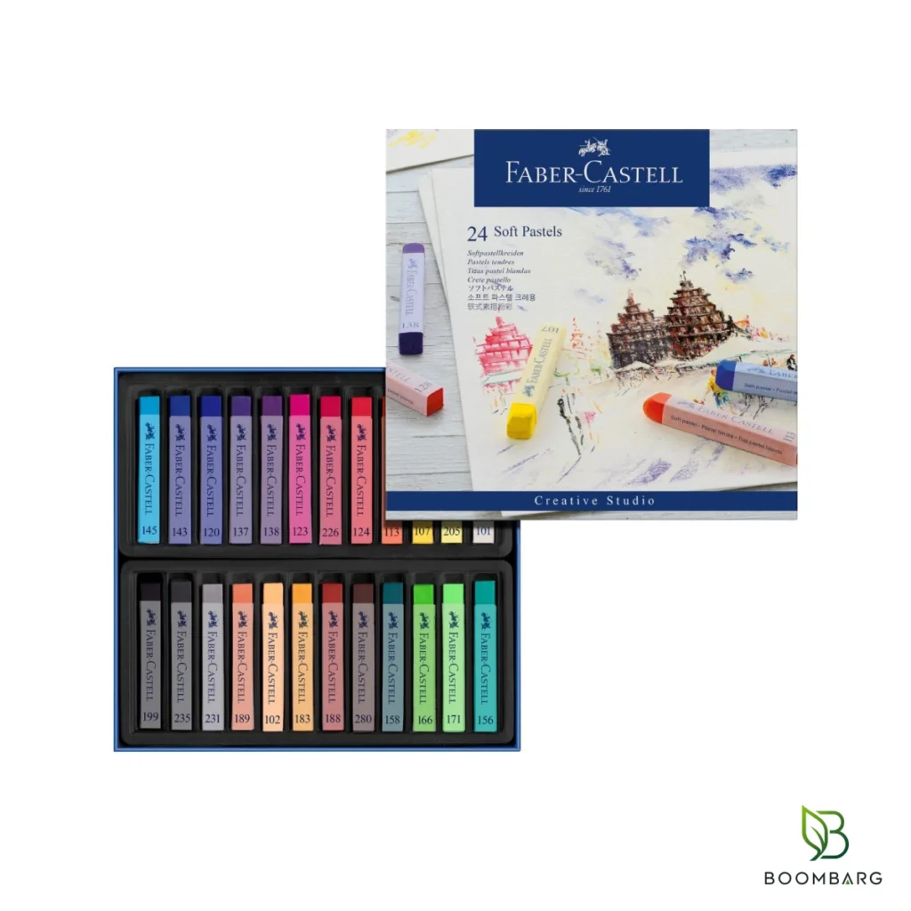 پاستل گچی نرم فابر کاستل Creative Studio 128324 بسته 24 رنگ - بومبرگ