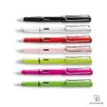 خودنویس LAMY Safari نوک M رنگ‌های مشکی سفید و قرمز - بومبرگ