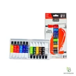 ست رنگ روغن Pébéo Studio XL مدل 668600 بسته 12 رنگ 12 میلی‌لیتری - بومبرگ