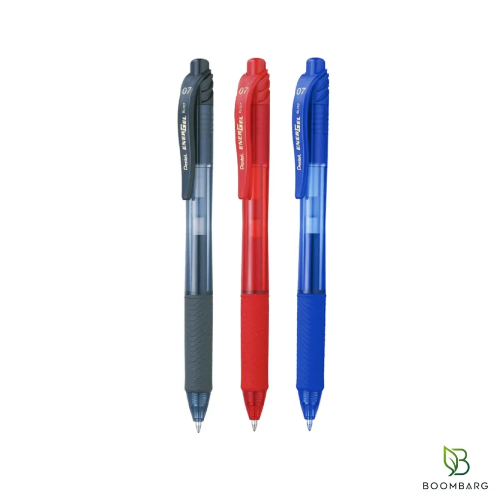 روان نویس ژله‌ای پنتل EnerGel-X مدل BL107 نوک 0.7 میلی‌متر در رنگ‌های آبی، قرمز و مشکی - بومبرگ