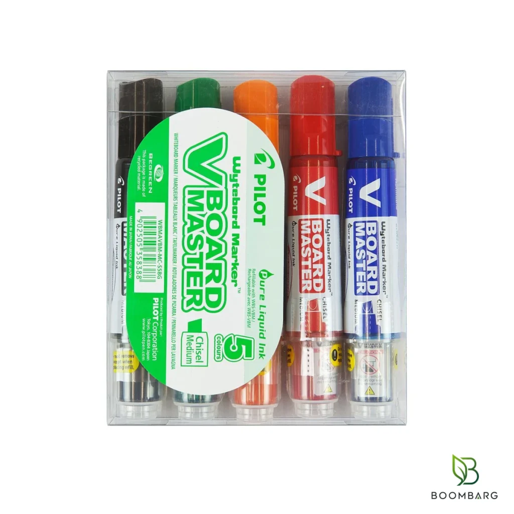 ماژیک وایت برد پایلوت V Board Master Chisel نوک تخت در پنج رنگ
