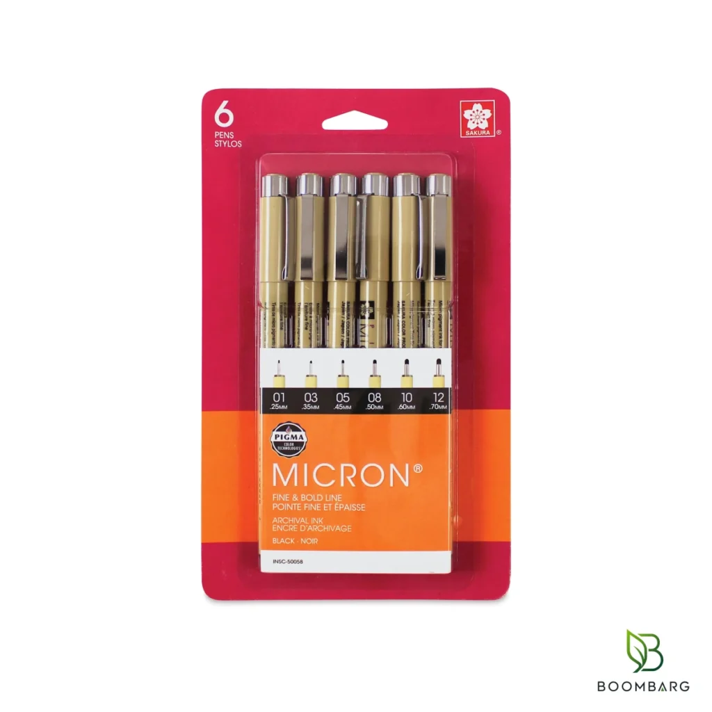 راپید فاین‌لاینر ساکورا Pigma Micron مشکی در ضخامت‌های مختلف - بومبرگ
