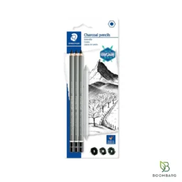 ست مداد زغالی استدلر Mars Lumograph Charcoal 100C SBK4 شامل 3 مداد و محوکن - بومبرگ