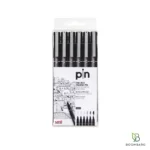 ست راپید یونی پین Uni Pin Fine Line مشکی 6 عددی - بومبرگ