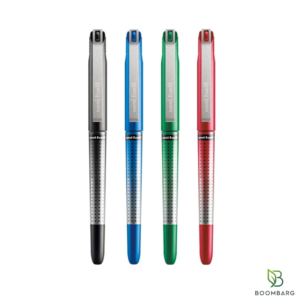 روان نویس یونی‌بال Eye Needle مدل UB-185 نوک 0.5 میلی‌متر در چهار رنگ مشکی، آبی، قرمز و سبز - بومبرگ