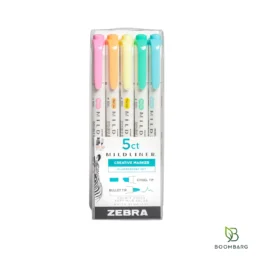 ماژیک هایلایتر زبرا Mildliner بسته 5 رنگ فلورسنت - بومبرگ